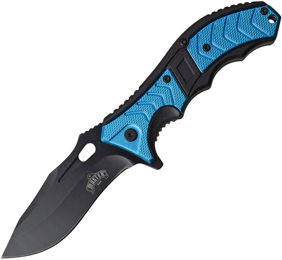 Master USA Linerlock A/O Blue Assisted Folding Knife 064tq