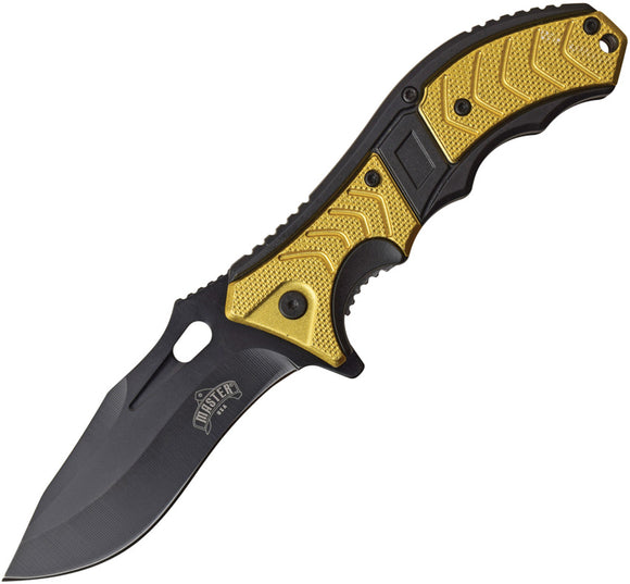 Master USA Linerlock A/O Yellow Assisted Folding Knife 064yl