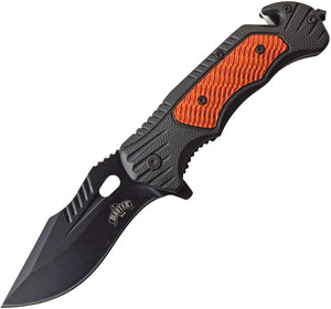 Master USA Linerlock A/O Orange Assisted Folding Knife 066or