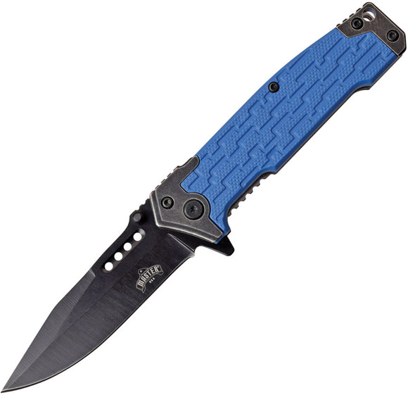 Master USA Linerlock A/O Blue Assisted Folding Knife 070bl