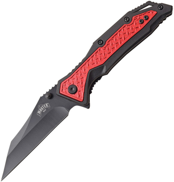 Master USA Linerlock A/O Red Assisted Folding Knife 073rd