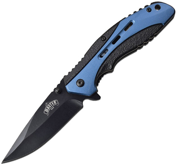 Master USA Linerlock A/O Blue Assisted Folding Knife 100bl