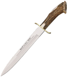 Muela 15.5" Alcaraz Crown Stag Handle 440A Stainless Fixed Knife w/ Sheath 93220