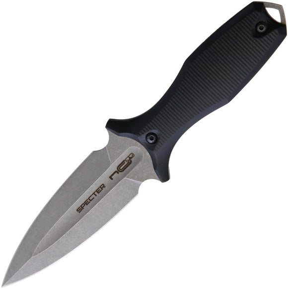 N.C. Custom Specter Dagger Black G10 X-105 Steel Fixed Blade Knife w/ Sheath 090