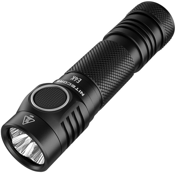 Nitecore E4K Compact EDC Black Water Resistant Aluminum Flashlight E4K