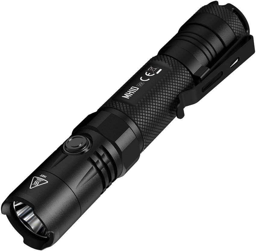 Nitecore MH10 V2 Hybrid Black Water Resistant Aluminum Flashlight MH10 ...