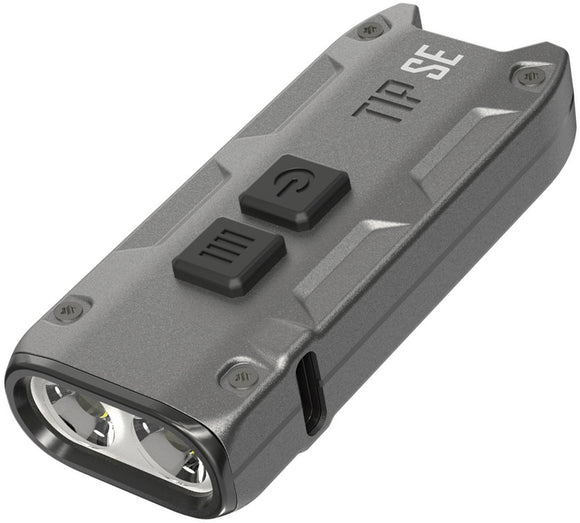 Nitecore TIP SE Keychain Gray Aluminum Water Resistant Flashlight TIPSEG