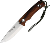 Nieto Chaman Scandi Cocobolo Brown Wood Bohler N690 Fixed Blade Knife 146C