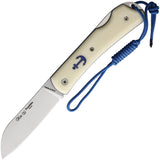 Nieto Poseidon Lockback White Micarta Folding Bohler N690 Pocket Knife 168W