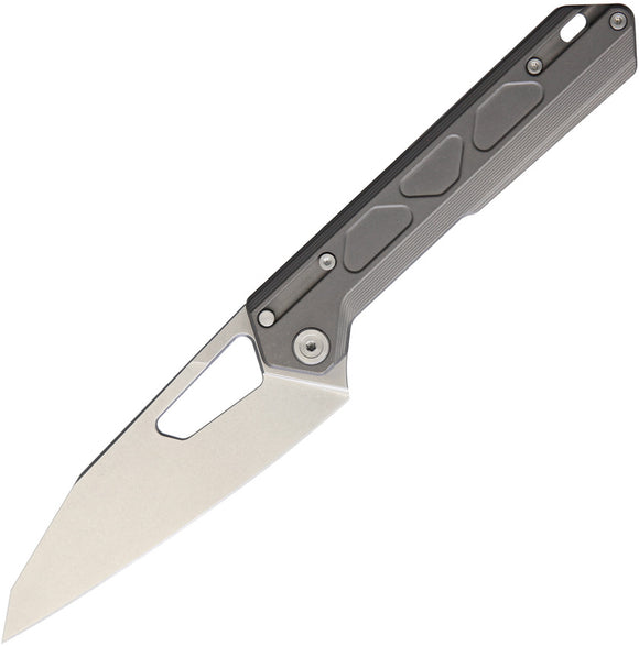 NOC Knives Chef Framelock GrayVG-10 Titanium Folding Knife dt03