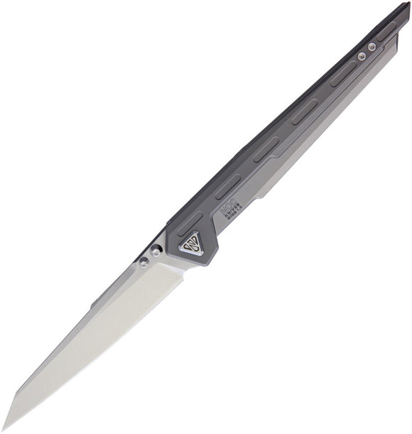 NOC Knives Wing Framelock Gray Titanium Bohler M390 Folding Knife MT0104