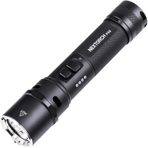 Nextorch P86 Tactical Black Smooth Water Resistant Flashlight P86