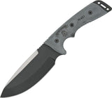 TOPS 11.25" Outpost Command Fixed Carbon Steel Blade Black Handle Knife