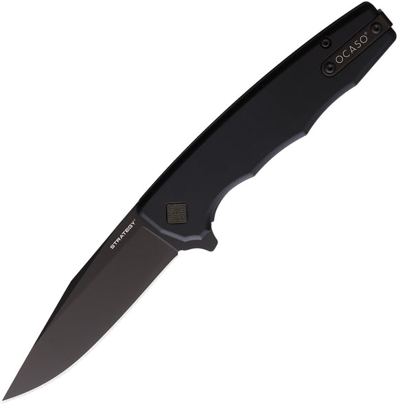 Ocaso Strategy Linerlock Black Aluminum Folding Bohler K110 Pocket Knife 29BAB