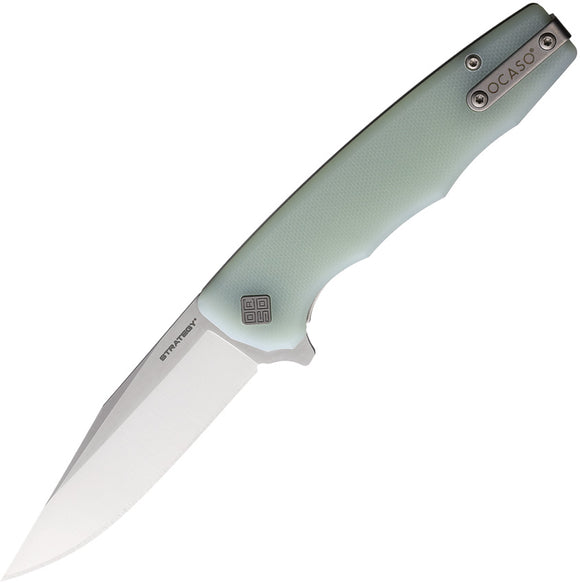 Ocaso Strategy Linerlock Jade G10 Folding Satin Bohler K110 Pocket Knife 29JGD