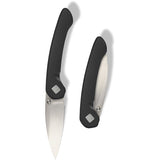 Ocaso Seaton Large Linerlock Black Stainless Steel Folding AUS-10A Knife 42SLB