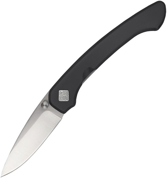 Ocaso Seaton Mini Linerlock Black Stainless Steel Folding AUS-10A Knife 42SMB
