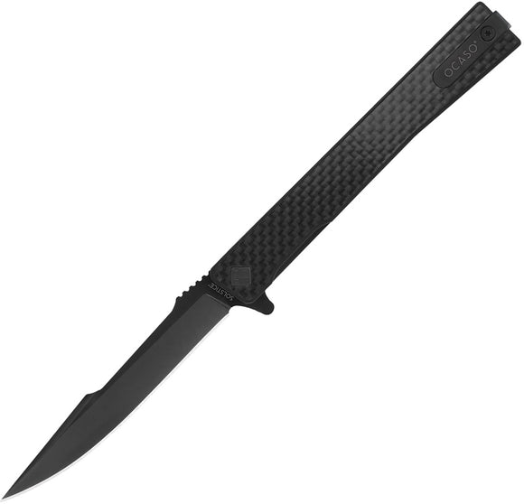 Ocaso Solstice Linerlock Carbon Fiber Folding S35VN Harpoon Pocket Knife 9HFB