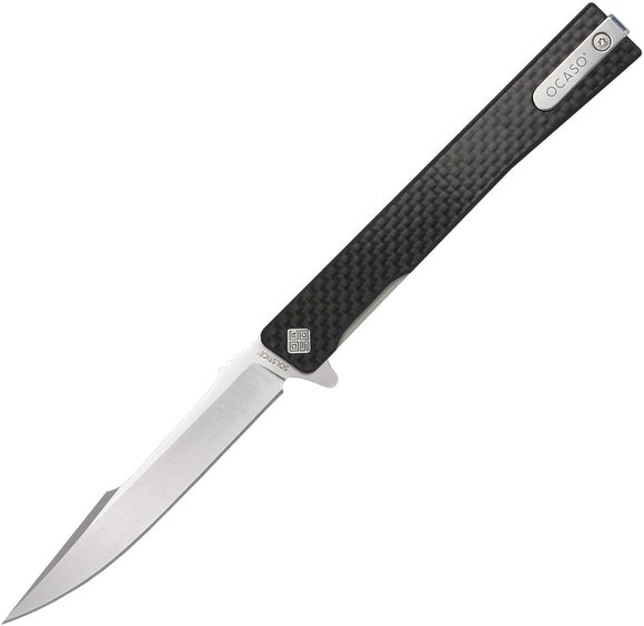 Ocaso Solstice Linerlock Carbon Fiber Folding S35VN Harpoon Pocket Knife 9HFS