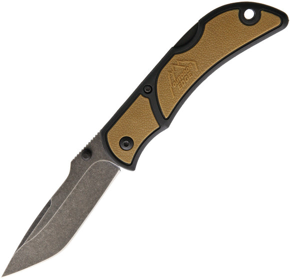 Outdoor Edge Chasm Lockback Medium Brown Folding Pocket Knife CHC33