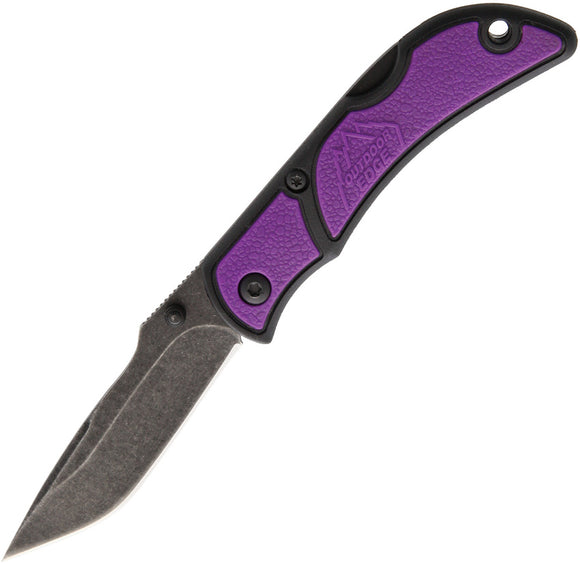 Outdoor Edge Chasm Lockback Small Purple Folding Pocket Knife CHP25
