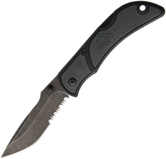 Outdoor Edge Chasm Lockback Medium Gray Folding Pocket Knife CHY33S
