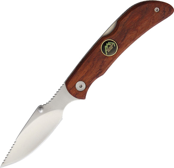 Outdoor Edge Pocket Knife Caper Lite Lockback Wood Folding AUS-8 Blade CL10W
