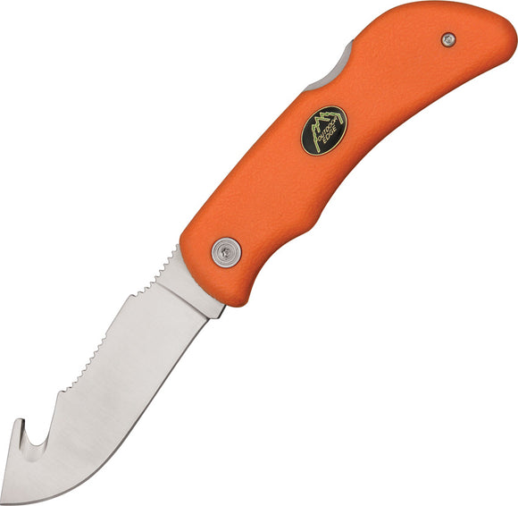 Outdoor Edge Orange Grip Hook Lockback Folding Knife GHB50