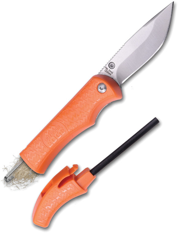 Outdoor Edge Ignitro Framelock Orange Folding Pocket Knife IG23C