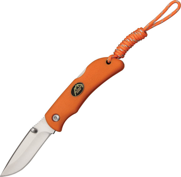 Outdoor Edge Pocket Knife Mini-Grip Lockback Orange Folding 8Cr13MoV MB20C