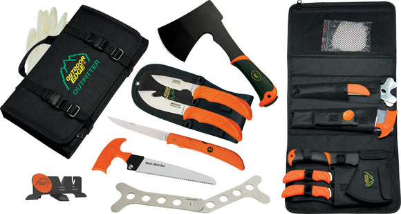 Outdoor Edge The Outfitter Hunting Set w/ Axe Caping Guthook Skinner Knives OF1