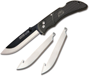 Outdoor Edge Onyx Lite Lockback Black Handle Stainless Folding Knife OX30
