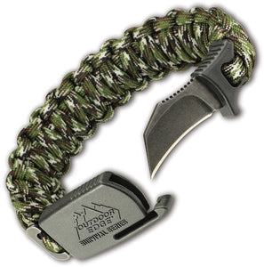 Outdoor Edge Para Claw Camo Stainless Knife Paracord Survival Bracelet PCC80C