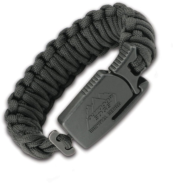 Outdoor Edge Paraclaw Black Paracord Stainless Blade Large Survival Bracelet Tool PCK90C