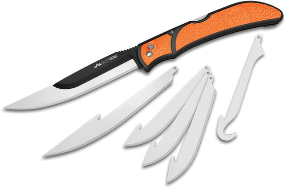 Outdoor Edge Pocket Knife Razor Bone Orange Folding 420J2 Stainless Blade RBB20