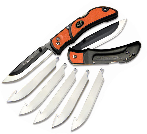 Outdoor Edge Razor Lite Lockback Orange Folding Knife w/ 6 Replacement Blades RLB30