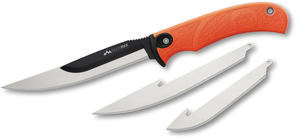 Outdoor Edge Razormax Orange Knife w/ 6 Interchangeable Blades & Sheath MB20