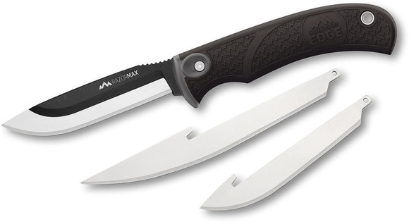 Outdoor Edge Razormax Black Knife w/ 6 Interchangeable Blades & Sheath MK10