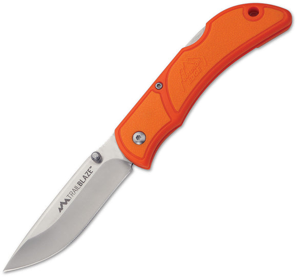 Outdoor Edge Small TrailBlaze Lockback Orange GRN Stainless Steel Knife TB25