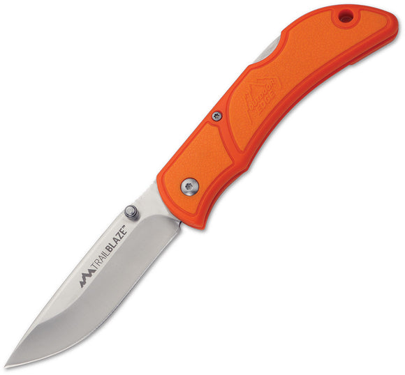 Outdoor Edge Large TrailBlaze Lockback Orange GRN Stainless Steel Knife TB33