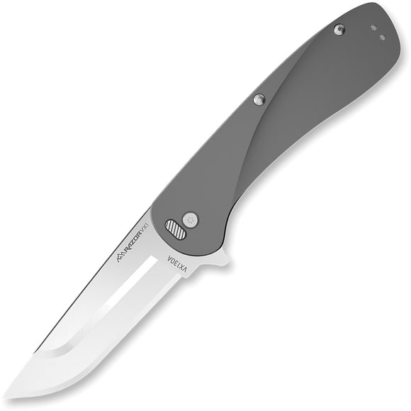 Outdoor Edge Razor VX1 Linerlock A/O Gray Aluminum Folding Pocket Knife VX130A