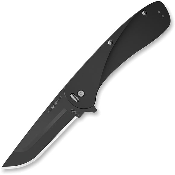 Outdoor Edge Razor VX1 Linerlock A/O Black Aluminum Folding Pocket Knife VX130B