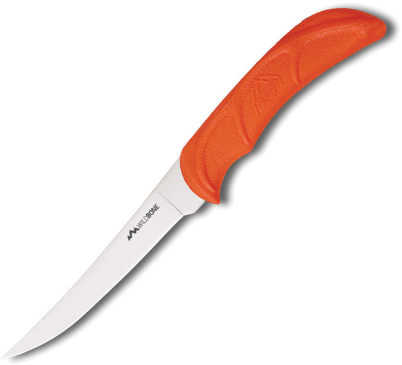 Outdoor Edge Wild Game Boning Orange TPR Stainless Fixed Blade Knife WGB50C