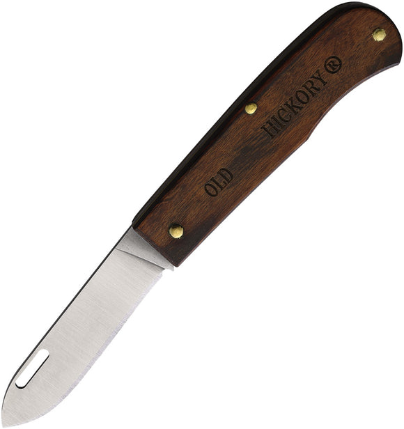 Old Hickory Outdoors Slip Joint Brown Wood Folding Stainless Pocket Knife 7022