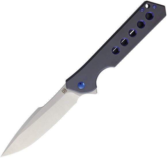 Olamic Cutlery Black Rainmaker Titanium Folding Harpoon Pocket Knife 96168