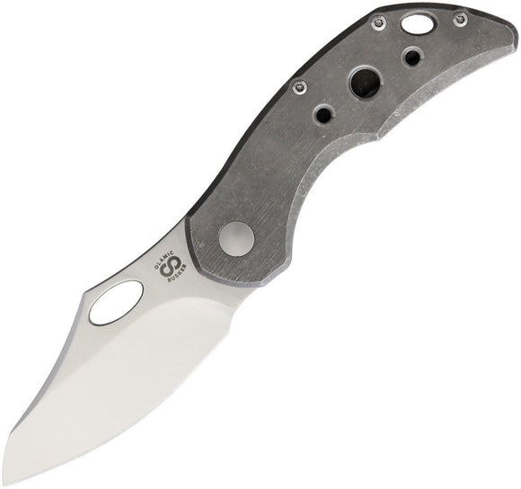 Olamic Cutlery Busker Titanium Framelock Semper Bohler M390 Folding Knife BSKR01