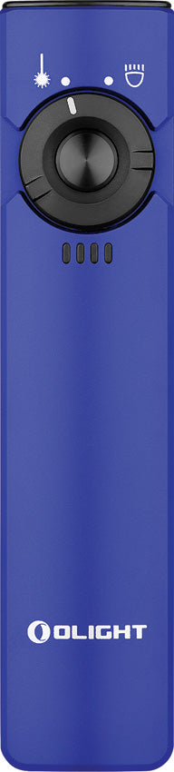 Olight Arkfeld Flat Blue Smooth Aluminum Water Resistant Flashlight ARKBUCW