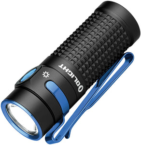 Olight Baton 4 Black & Blue Aluminum Water Resistant 2.5" Flashlight BATON4BK