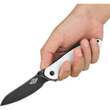 Oknife Drever Pocket Knife Linerlock White G10 Folding N690 Sheepsfoot DREVERWH