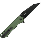 Oknife Freeze Linerlock OD Green Aluminum Folding 154CM Wharncliffe Pocket Knife FREEZEODG